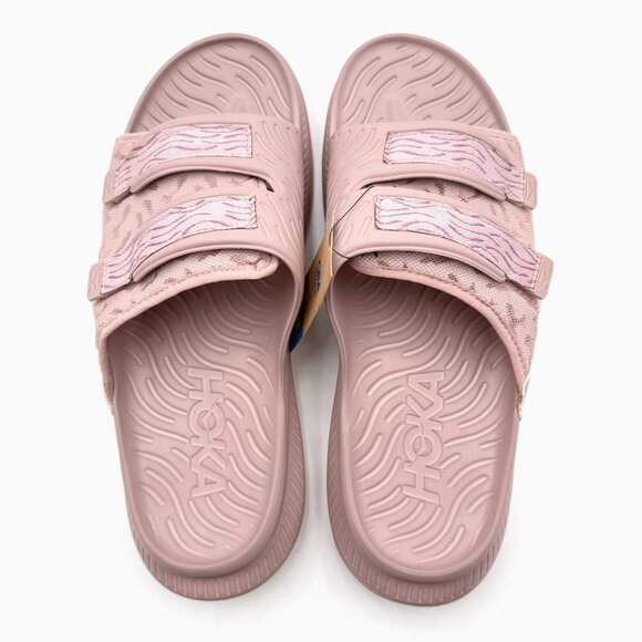 NEW Hoka One One Ora Luxe Recovery Slide Sandals Men\'s Pale Mauve / Wistful main image 10
